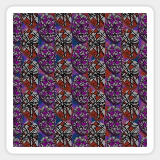 Abstract Moody 80s Memphis Design Scribble Shapes Pattern Sticker